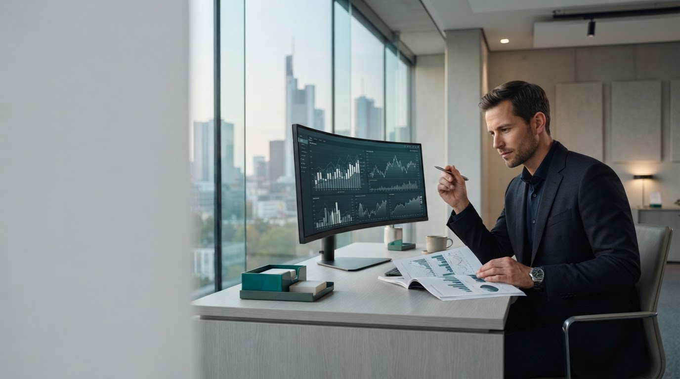 Kaiser Global Invest Analyse-Dashboard als Sinnbild für datenbasierte Anlageentscheidungen